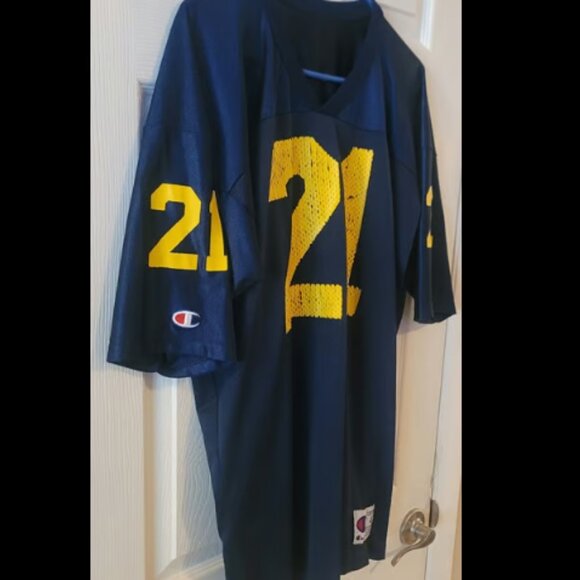 1990s DESMOND HOWARD MICHIGAN FOOTBALL PRACTICE JERSEY #21 HOF CHAMPION SIZE 48 - Picture 5 of 12